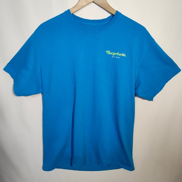 Margaritaville Tops - Margaritaville T-Shirt Women's Large Blue Full‑Back Tropical Graphic